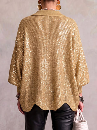 Isadora™ | Oversized kardigan s velkými kovovými knoflíky