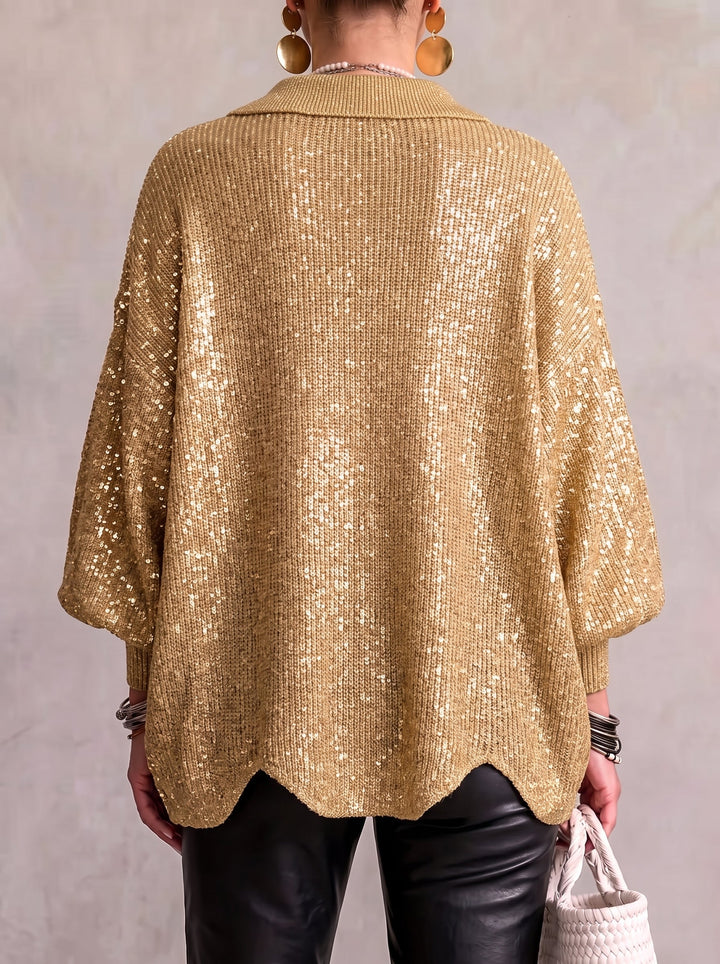 Isadora™ | Oversized kardigan s velkými kovovými knoflíky