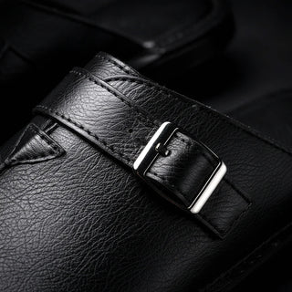 Mule z měkké kůže s přezkou – Řemeslný středomořský styl