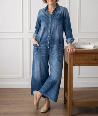 MARCO & BIANCA MILANO | DIANA OVERAL VINTAGE DENIM S KNOFLÍKY PRO ŽENY